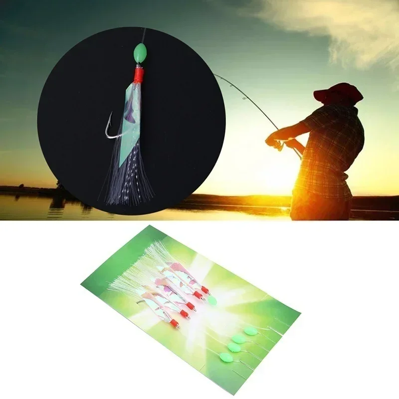 5 Pcs/Set Multi-Color Soft Silverskin Fishing Lure Set Imitation Fish Shrimp Bait with Crystal Barbed Hook for Variety Fish