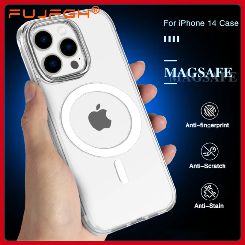 apple mag safe Candy Color For Magsafe Magnetic Wireless Charging Case for iPhone 14 13 12 11 Pro Max Mini X Xs XR 7 8 Plus Hard Acrylic Cover magsafe portable charger