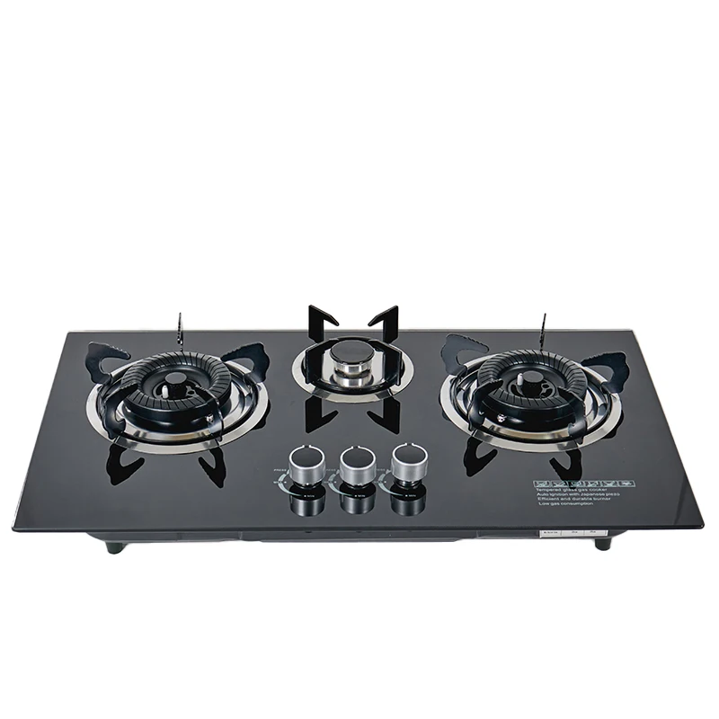 Kitchen Appliance Built-in Cooktops Tempered Glass Top  3 Burner Gas Stove 1