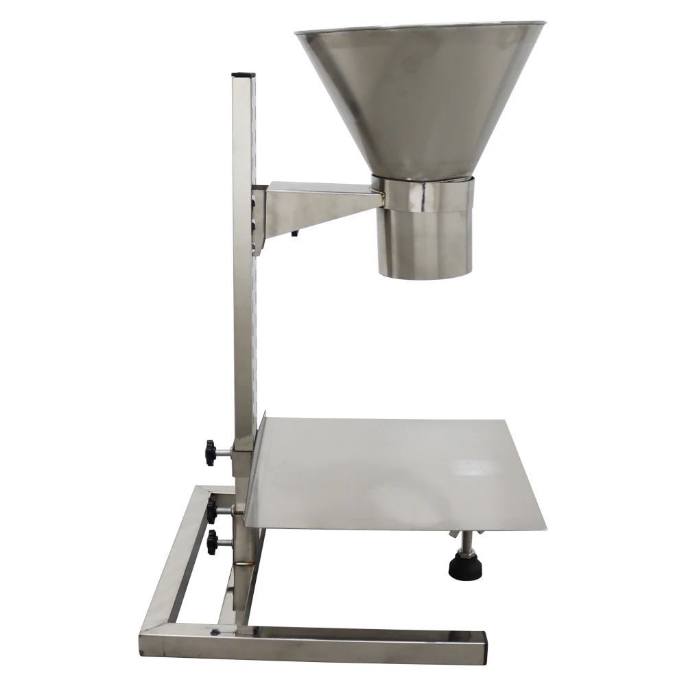 tainless Steel Funnel with Support Stand Commercial Feeding Hopper for Powder Paste Liquid Granule 10cm(3.9inch)