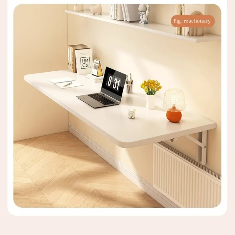 Household Wall Mounted Desk Foldable Wall Side Study Desk Overhanging Folding Balcony Kitchen Bedside Storage Board Table