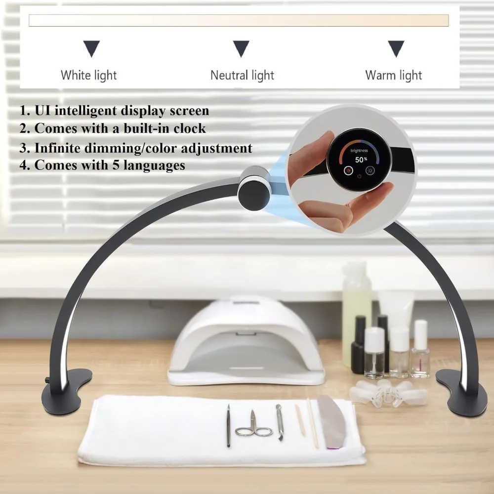 LEDハーフムーンライト,プロのノブ,タッチスクリーンネイルランプ