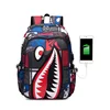 Backpack Elementary Bookbag Travel Rucksack Cartoon Shark Print Primary School Student Satchel Backpack Mochila Infantil 3