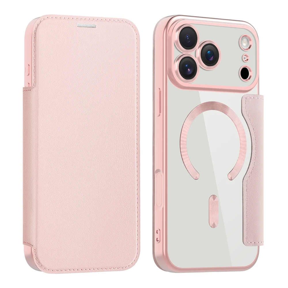 Premium Flip Leather Case with Card Holder and Magnetic Wireless Charging