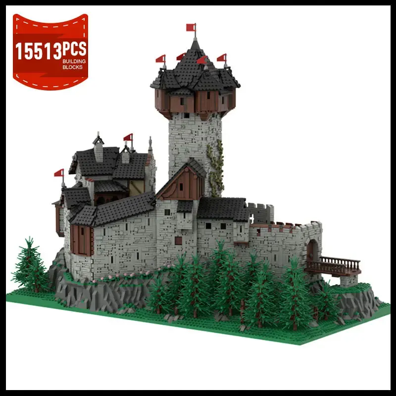 Moc Germany Burg Falkestein Castello Medievale In Carinthia Alps Austriaci Building Blocks Modello City Retro Architettura Giocattoli Regali