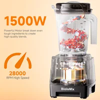 BioloMix – mélangeur professionnel 1500W, avec pot de 2,6 l sans BPA, 6 lames, 7 programmes prédéfinis pour smoothies, shakes, lait de noix 5