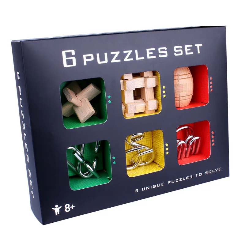 3D Jigsaw Puzzle Toy Lu Ban Kong Ming Lock Adult Social Game Brain Teaser Improving Memory Children's Educational Toys 3