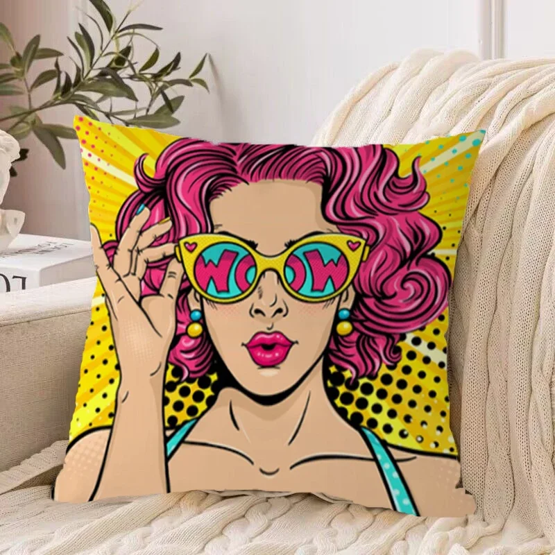 

Pop Art Pillow Cases Decorative Sofa Cushions Luxury Cover Pillows Room Decor 40x40 Covers Pillowcase Cushion 45*45 Pillowcases