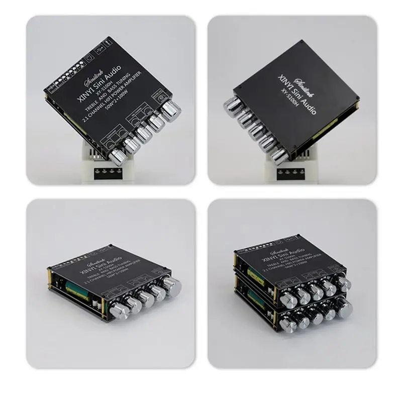 T28C XY-S100H HIFI TPA3116D2 블루투스 5.0 서브우퍼 증폭기 보드 50WX2+100W 2.1 채널 파워 오디오 스테레오 베이스 USB 앰프