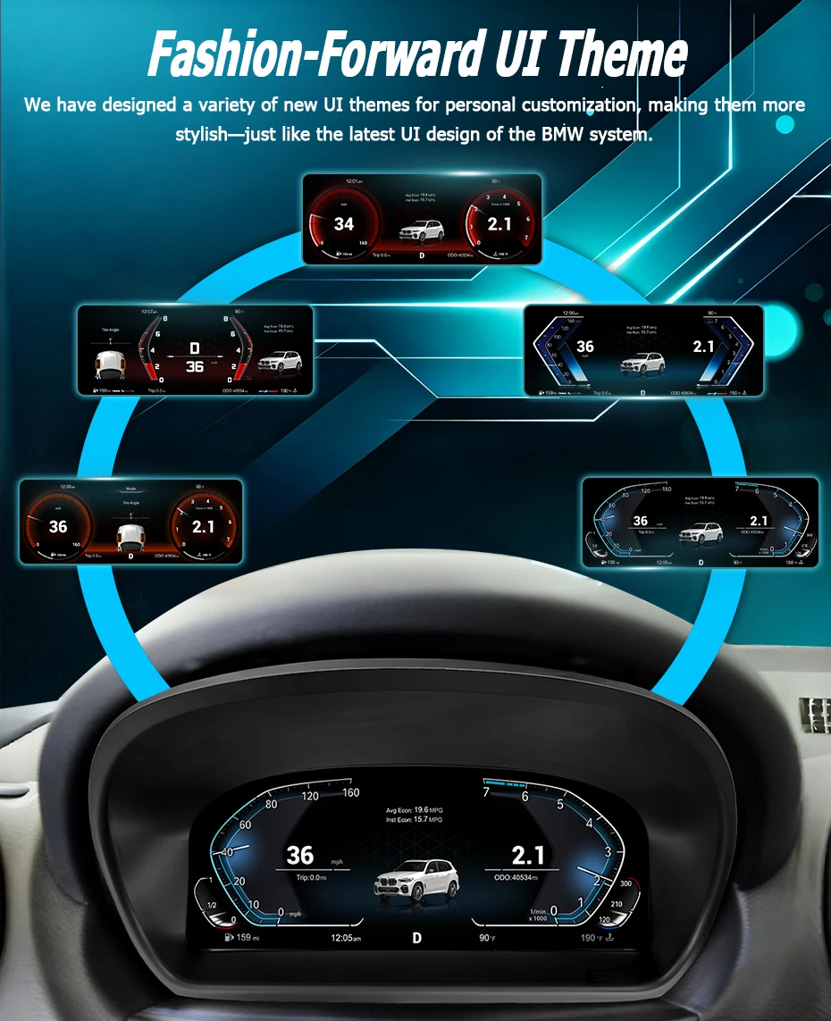 Kabelloses Carplay Android Auto LCD Digital-Armaturenbrett für BMW 1er Serie E87 E88 E87 E82 2006-2015 Tachometer Instrumentencluster BT – Detail 4