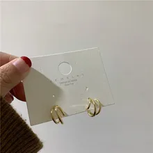  Ropuhov 2022 Silver Needle Metal Circle Korea Simple Twist High-grade Earrings Woman 