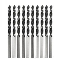 Foret à bois jardin maison outils électriques spirale travail du bois atelier Center Point équipement 10 pièces 4mm diamètre 75mm 6