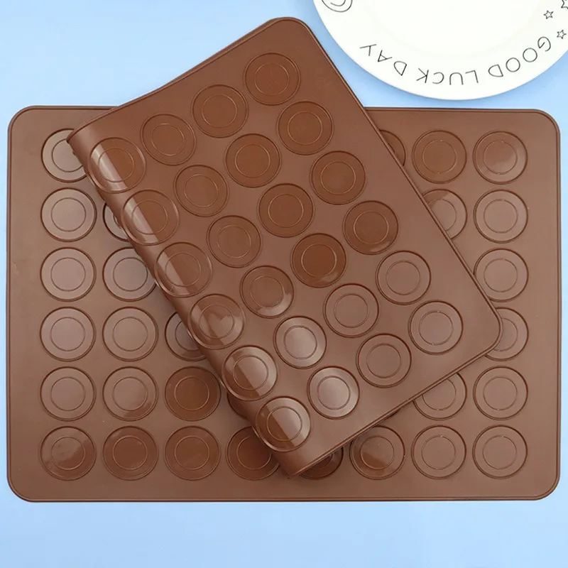 1pc 48-Cavity DIY Macaron Mold - Create Delicious Treats with This High-Temp Resistant Silicone Baking Mat! for Restaurant