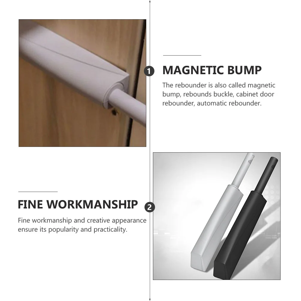 4 Pcs Cabinet Door Rebounder Push Latch Platinum Baking Mat Holder Furniture Hardware Automatic Door Closer Magnetic Bump