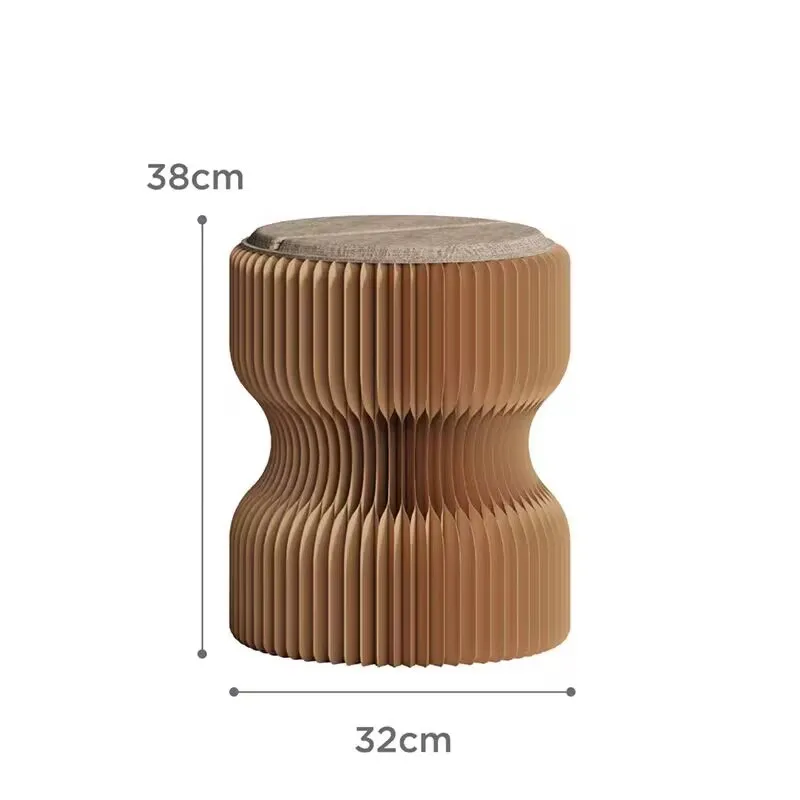 Portable Paper Folding Stool Shoe Changing Round Sitting Stool Living Room Small Bench Stacked Celebrity Short Stools