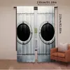 2Pcs Vintage Airplane Curtains Airplane Windows Close Up Image Detailed Steampunk Style Living Room Bedroom Window Drapes 5