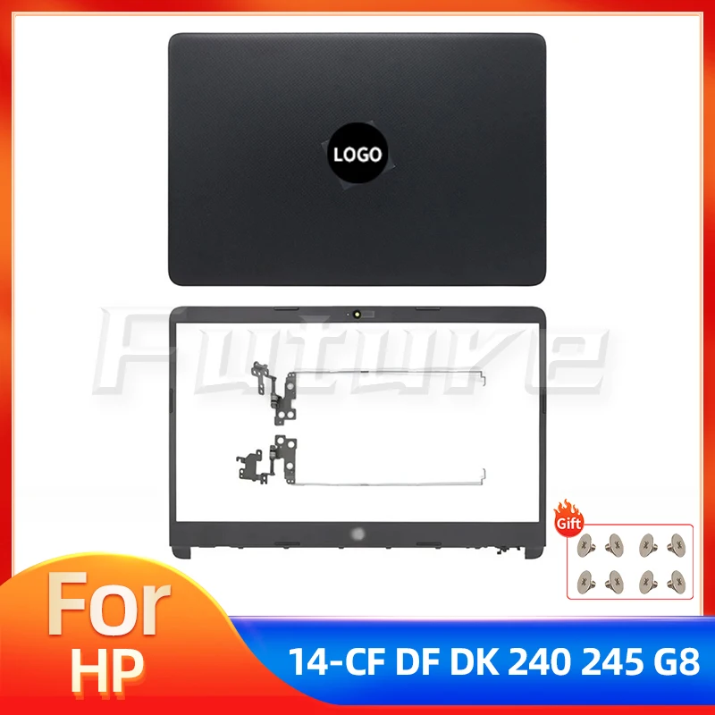 Nuova Custodia Per Hp 14-Cf 14-Df 14-Dk 14-Dp 14S-Cr 14S-Cf 240 245 G8 Lcd Coperchio Posteriore Cerniere Lunetta Anteriore Alloggiamento Nero