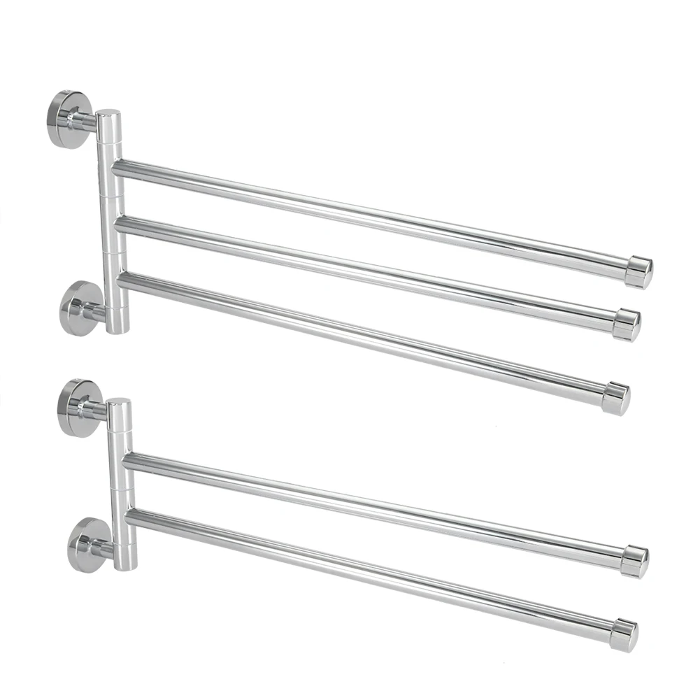 Wall Mounted Towel Rack Swing Out Rotating Towel Hanger Shelf Rotating Rack Wall Mounted Bathroom Accessories towel rack