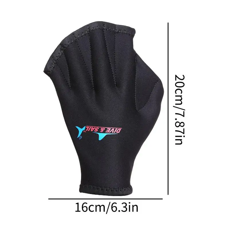 Paddle Gloves Swimming Gloves Aqua Fit Swim Training Gloves Neoprene Thermal Water Gloves Webbed Fitness Training Swim Gloves 6