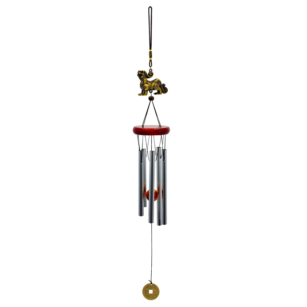 Bronze Harmony Wind Chime with Butterfly and Owl Charms - Outdoor & Garden Decor Gift