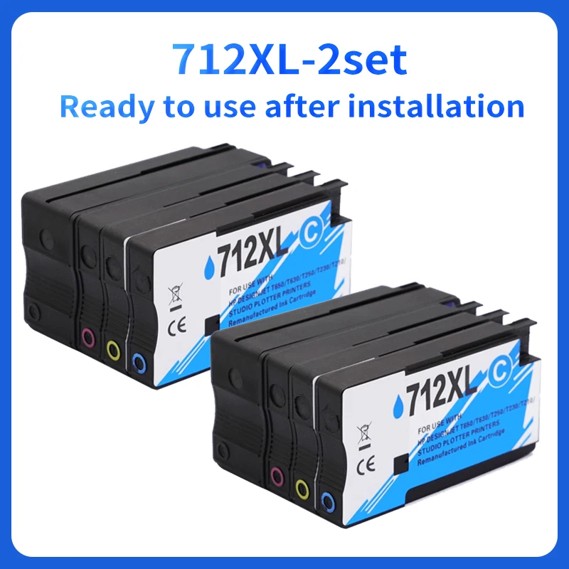 Hp 712xl Compatible Ink High Yield 712 712XL Ink Cartridges Compatiable ...