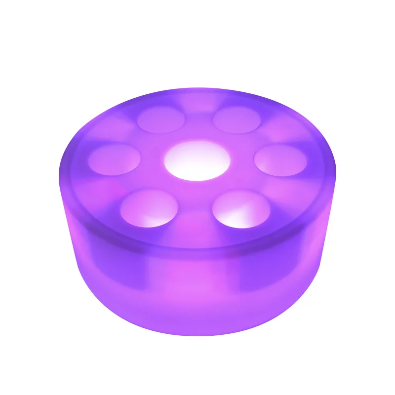 LED Rechargeable 7 Cups Lighted Serving Tray Glowing Liquor Bottle Display Tray Colorful Changing Cocktai Party Service