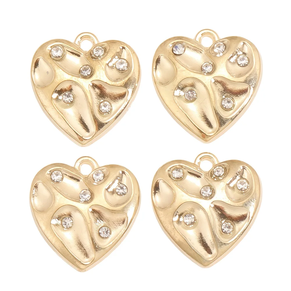 26 Stile, modische, hohle Herz-Zink-Legierung, vergoldete Anhänger für Damen-Halsketten, Party-Schmuck, handgefertigte Bastelbedarf – Detail 15