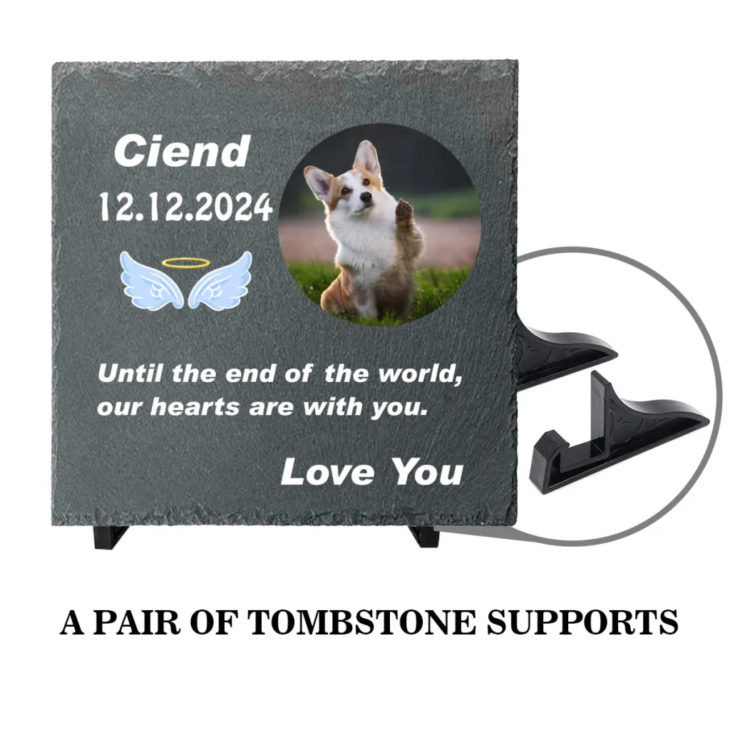 Personalized Memorial Plaque for Pet, Dog, Cat, Engraved Grave Stone with Photo, Memorial Graveside Grave Marker