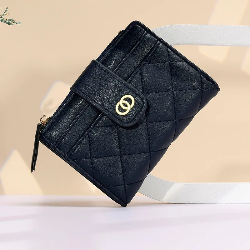 Fashion PU Leather Women's Wallet Zipper Small Coin Purse Multifunction Female Card Holder Cute Money Clip For Ladies