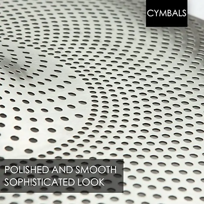 Low Volume Crash Cymbal, 16 inches Practice Crash Cymbal, Quiet Cymbal (16'', Silver) The best cymbals in China
