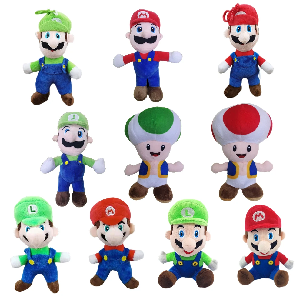 12-25cm Super Mario Plush Toy Japanese Anime Cartoon Character Toys Soft Stuffed Dolls Decoration Kids Birthday Christmas Gifts new 18 30cm japanese anime super mario stuffed plush toys game cartoon figures soft dolls baby birthday gifts kawaii xmas decor