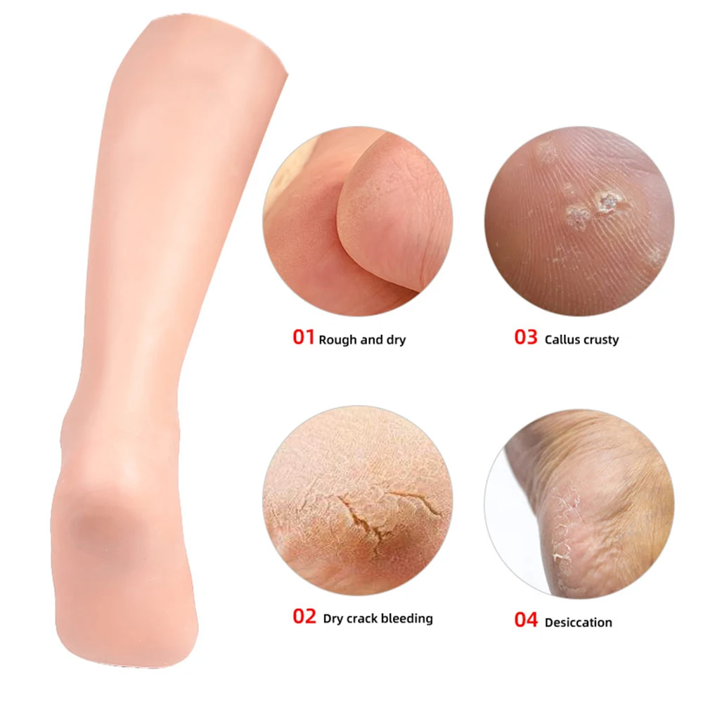 Feet Long Care Socks 1Pair SEBS Moisturizing Silicone Gel Elasticity Care Exfoliate Protectors Anti Cracking Spa Foot Skin foot care socks