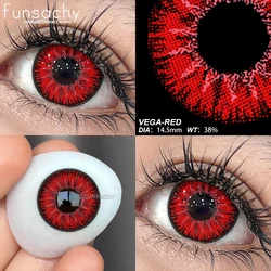 Vibrant Multicolored Cosplay Contact Lenses - Perfect (VEGA - RED)