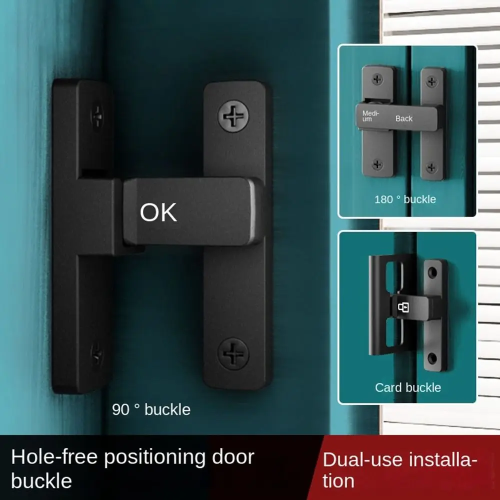 90&deg;/180&deg; Luminous latch Indoor metal door buckle Bathroom Door lock Sliding door lock Wooden Burglar barn buckle Door Latch Door Lock Cylinder