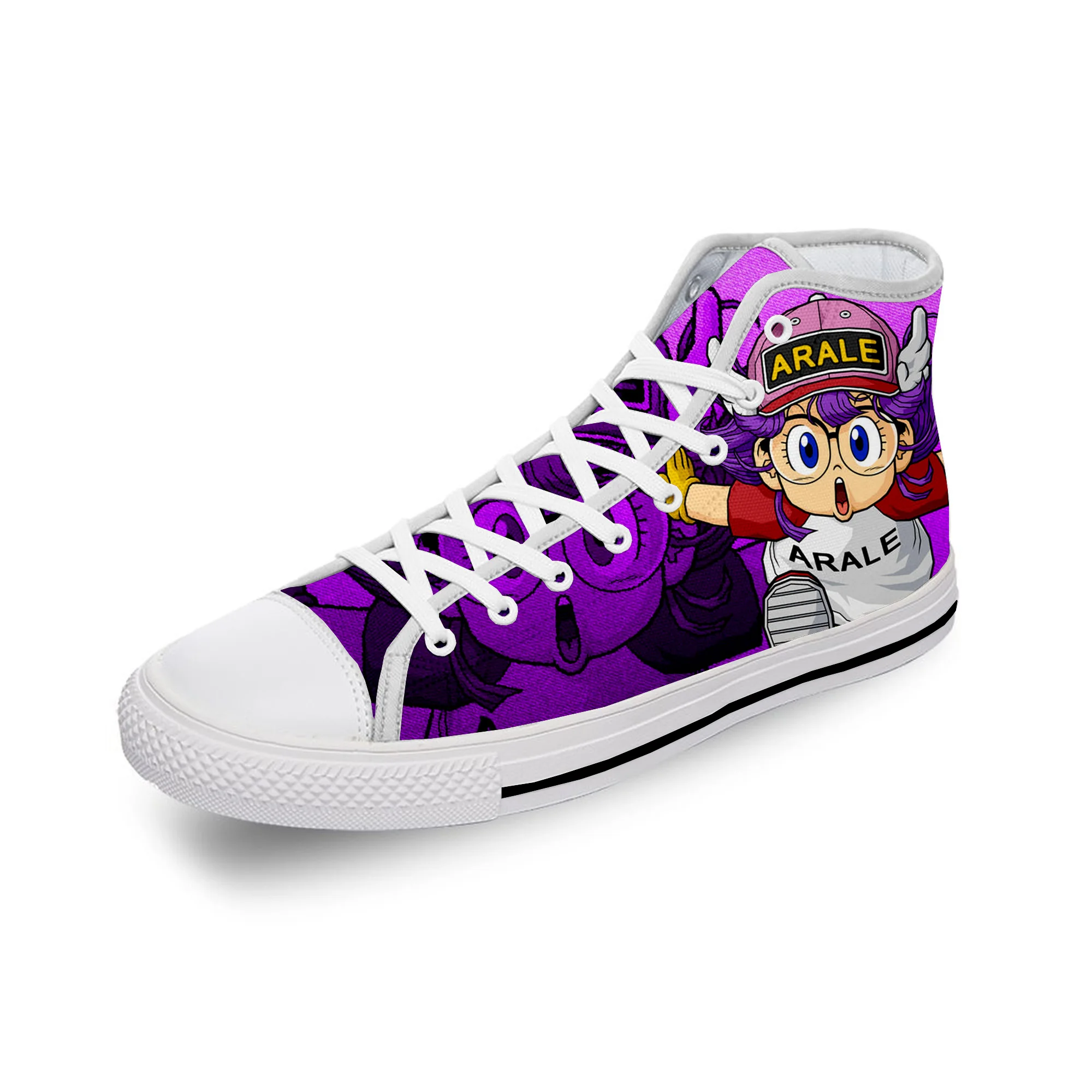 

Japanese Anime Manga Cartoon Arale Dr Slump Casual Cloth 3D Print High Top Canvas Fashion Shoes Men Women Breathable Sneakers