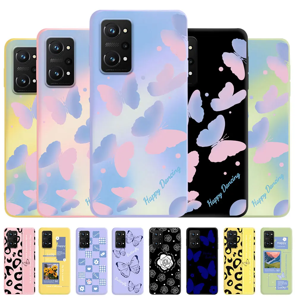 Cover Per Oppo Realme GT 2 Pro 5G – Custodia TPU Trasparente Con Effetto Gradiente Nero/oro, Antiurto E Rinforzata Agli Angoli