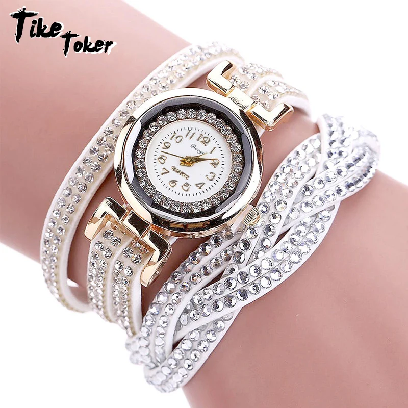 Часы TIke Toker женские кварцевые модные роскошные с браслетом повседневные наручные