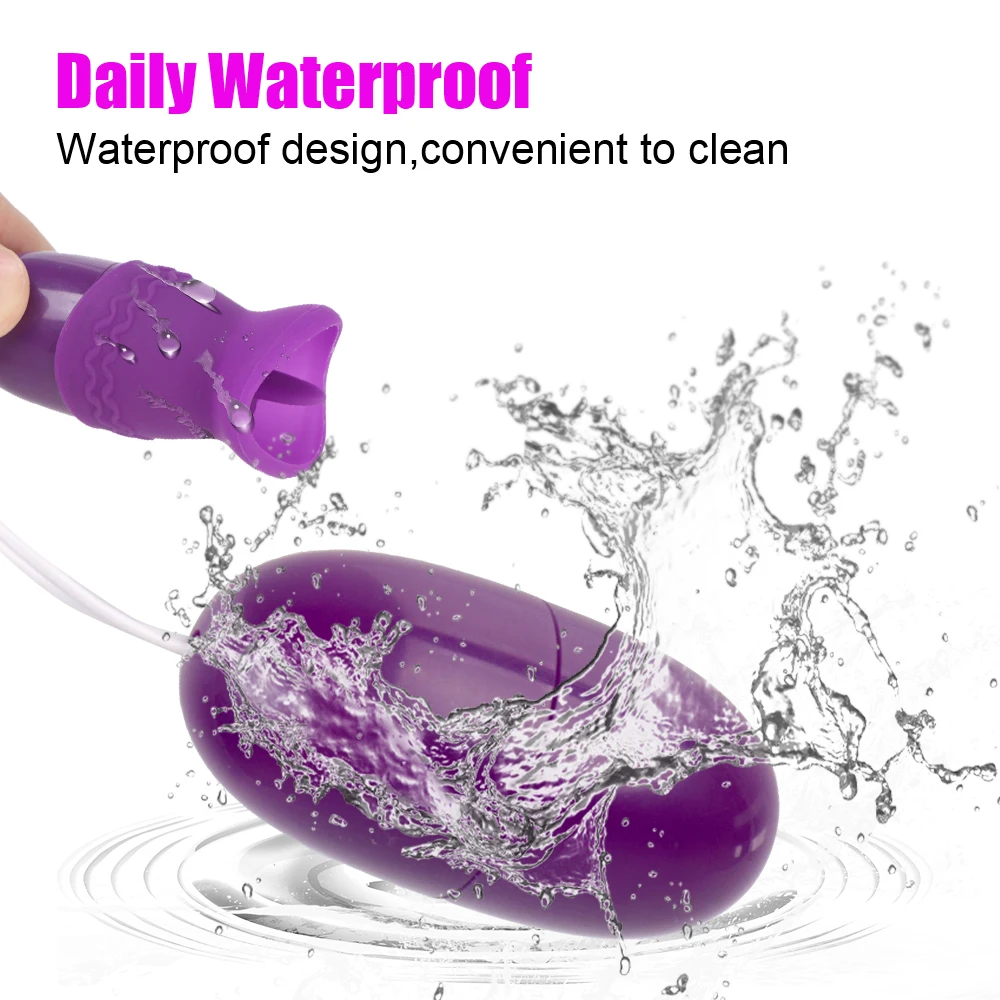 Masaj G Spot Clitoris Stimulator Limbă Oral Lingere Vibrator Jucării Sexuale Puternice pentru Femei Ou Vibrator Dublu_voghion.com