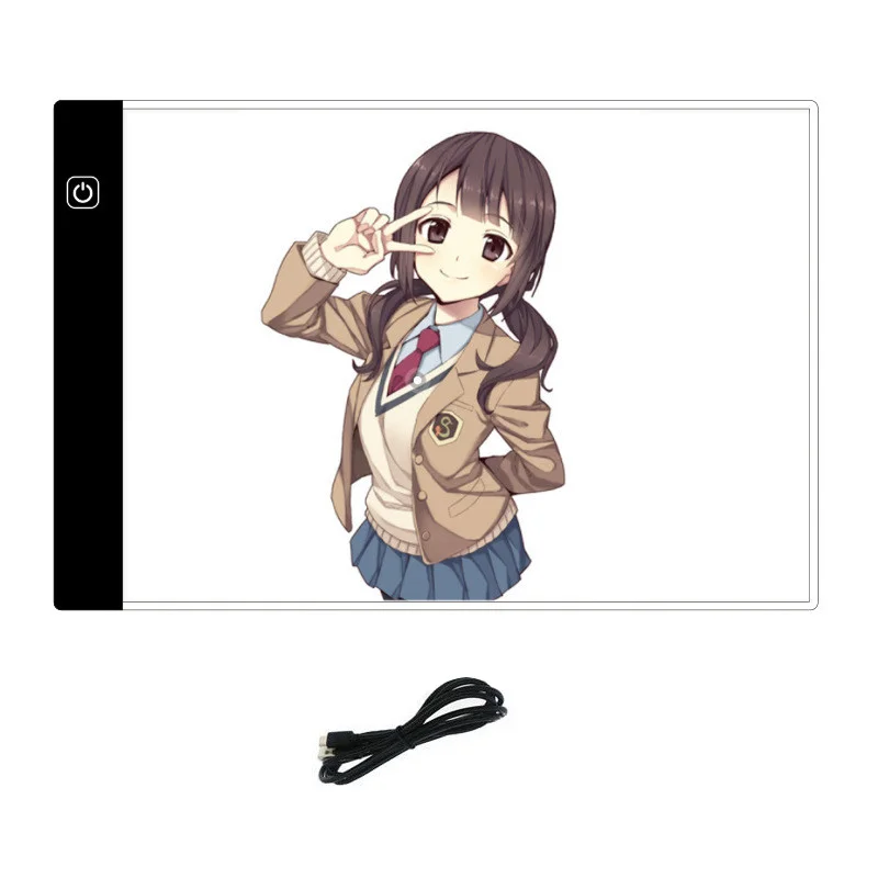 A4 레벨 밝기 조절 Led 드로잉 복사 패드 보드, 어린이 장난감 그림 교육 어린이 놀이 친구 어린이 창의적인 선물