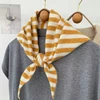 2024 Colorful Stripes with Wool Triangular Binder Decorative Knitted Small Scarf Soft Multi-Functional Small Scarf Collar 4