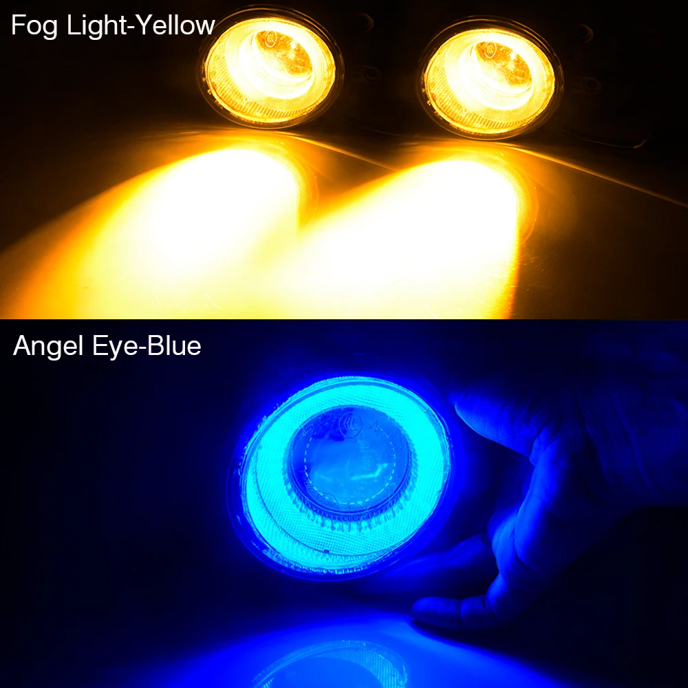 thumbnail image 1 of Conjunto de luces antiniebla Angel Eye de 2 x 30 W, luces LED antiniebla DRL para coche, lámpara de circulación diurna de 8000 lm y 12 V para Volkswagen VW Beetle 5C1/5C7 2011-2019, 1 of 5