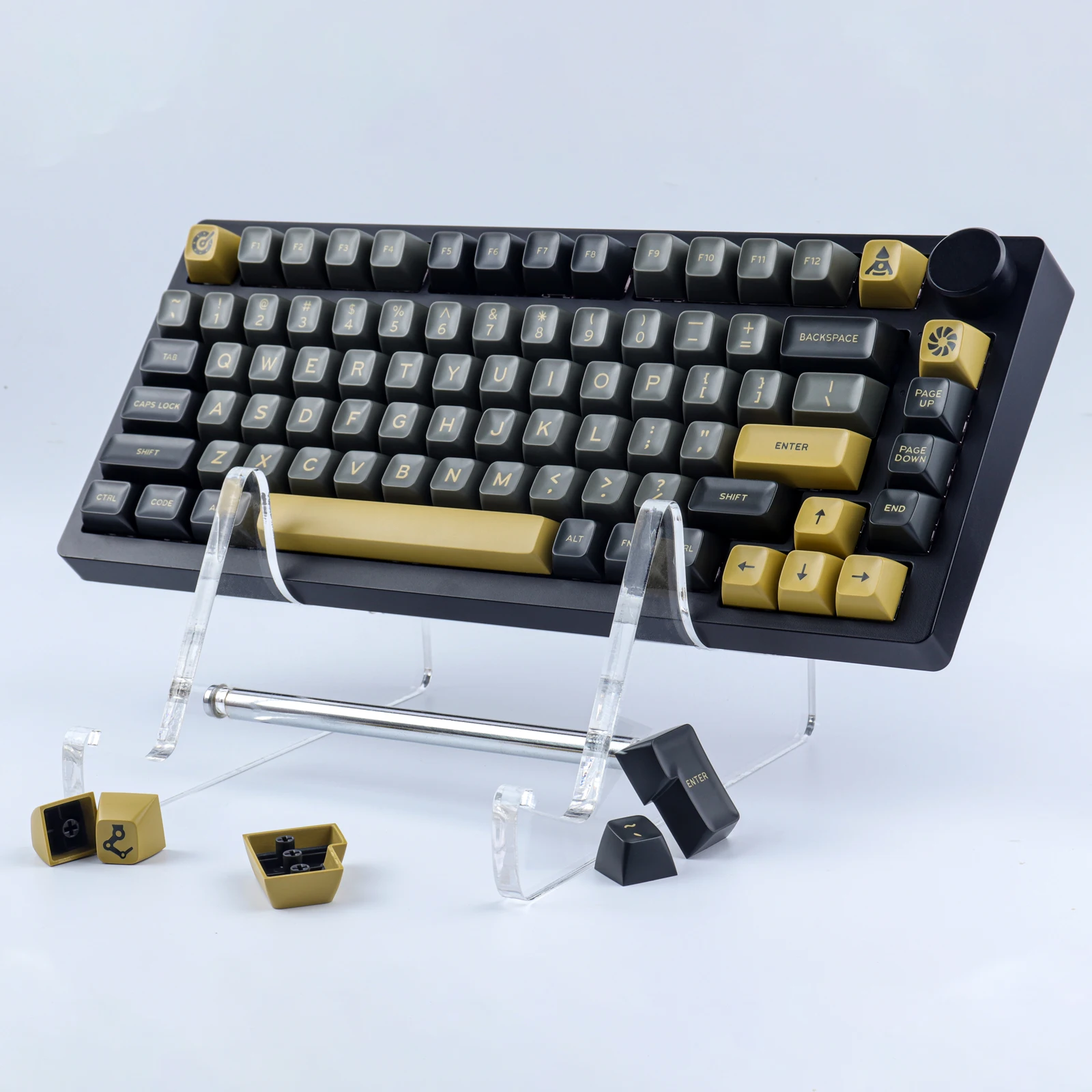 Chaves Duplo Tiro Preto Shimmer Abs Keycap SA Perfil 6.25u 7u Barra de Espaço Iso Entrar Chave para Faça Você Mesmo Teclados Mecânicos Gmmk Pro 172 - Imagem 6