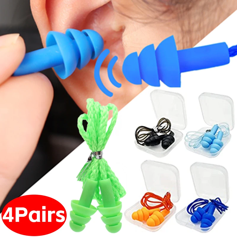 41Pairs Noise Reduction Silicone Earplugs Ear Tip for Adult Children Swimmers Diving Ear Plugs