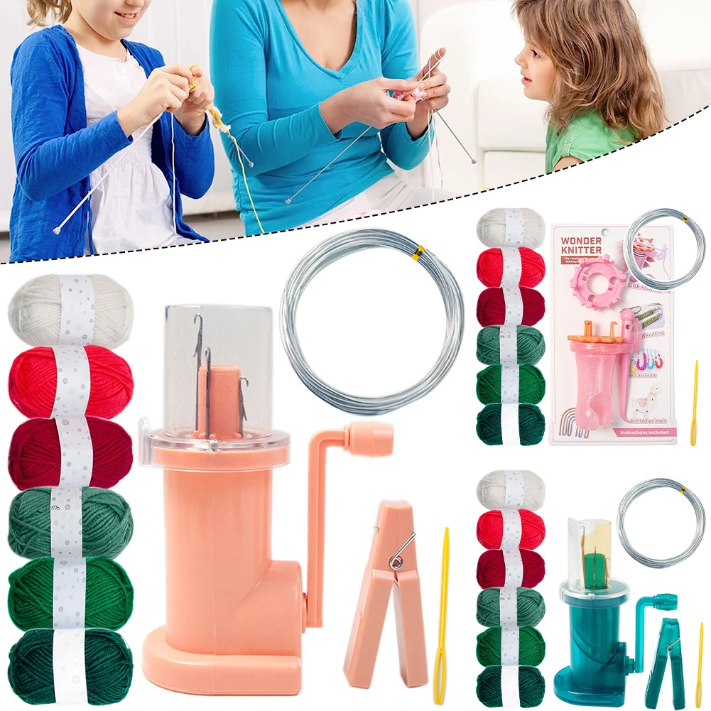 Hand-Cranked Rope Braiding Machine DIY Colorful Woven Rope Knitting Kits Multipurpose Woven Bracelet Weave Tool