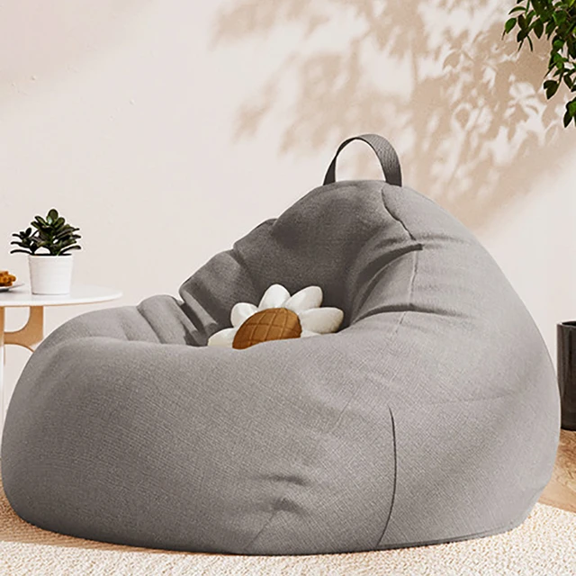 Bean Bag Bed Puff Couch Chaise Lounge Giant Beanbag Sofa Chairs Filling  Living Room Modern Leisure Comfortable Fabric Furnitures - AliExpress