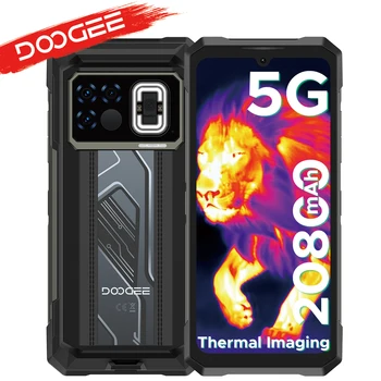DOOGEE Fire 6 Max 20800mAh batteria di grandi dimensioni Imaging termico 5G Rugged Phone dimension 7050 torcia 6.72 AI Smartphone NFC