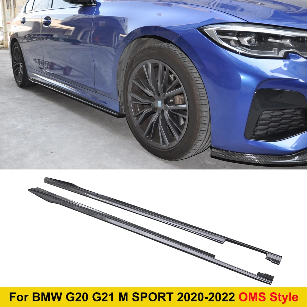 

Real Carbon Fiber Side Skirts Extension Lip Apron Spoiler Splitters For BMW 5 Series G20 G21 M SPORT 2020-2022 Car Styling