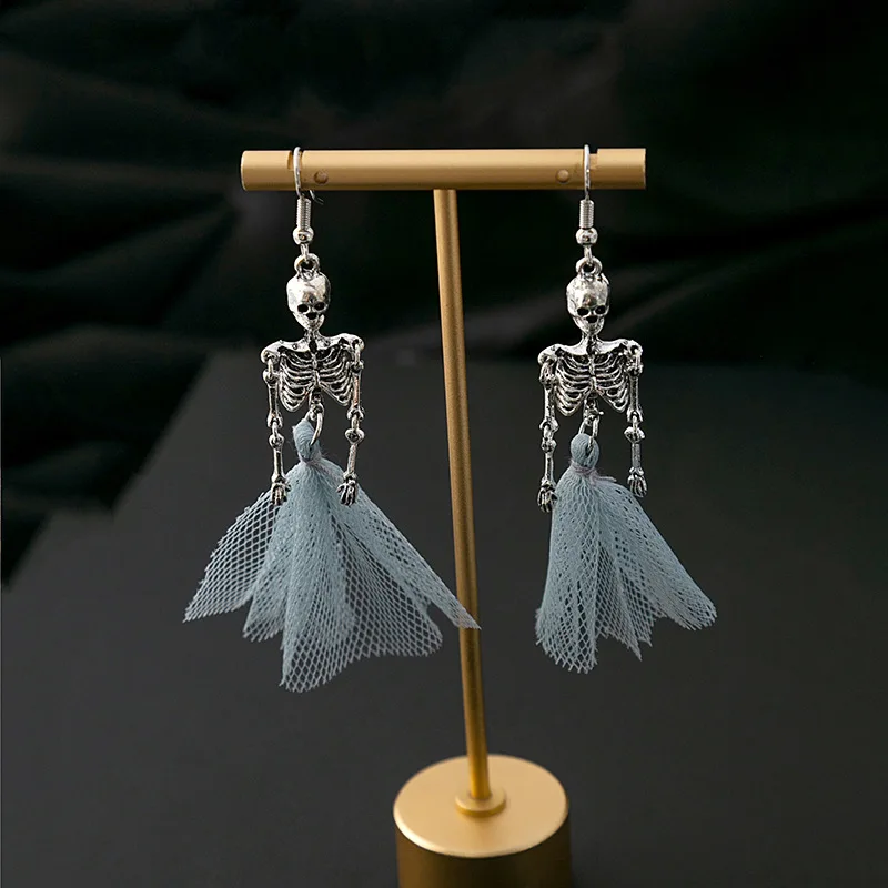 Halloween Vintage Skeleton Skull Dangle Earrings for Women Jewelry Party Gifts Aretes De Mujer Modernos