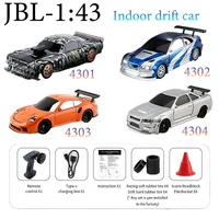 2.4G RC Mini Toys 1/43 RC Racing Car 4WD Fully Proportional RTR with Gyro Radio Control Drifting Cars High Speed Model Gifts 1