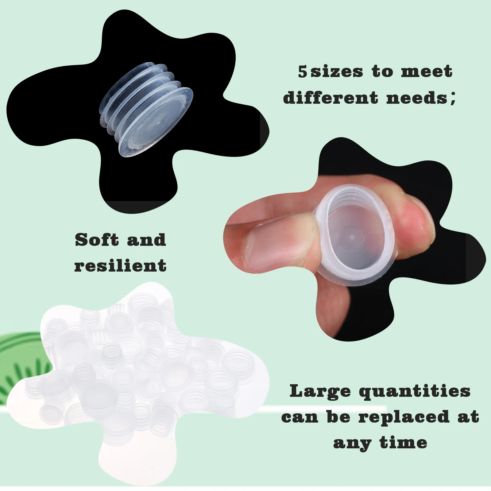 100 Pieces Salt And Pepper Shaker Stoppers 1/2 Inch 9/16 Inch 5/8 11/16 Inch And 7/8 Inch Plastic Salt Shaker Plug Repla salt shaker stoppers